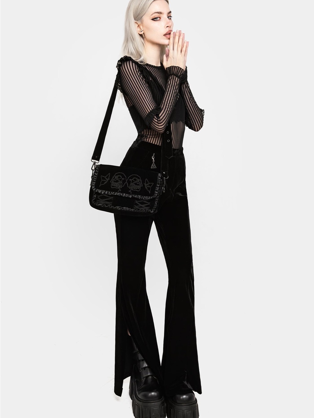 Disturbia Mourning Ruffle Top - Picture 6 of 11